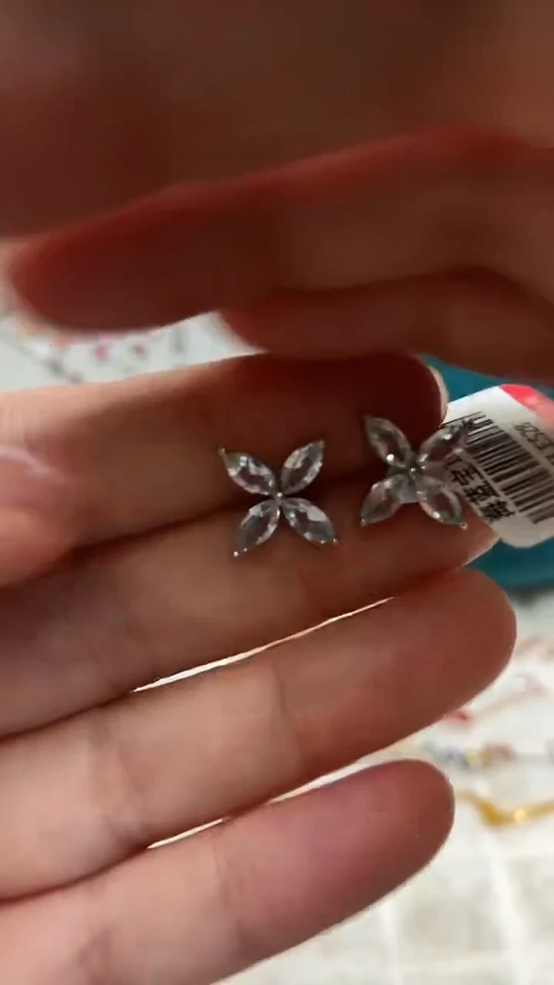 银S925镶嵌耳饰海蓝宝石496ZB1122产品一个（多样性）