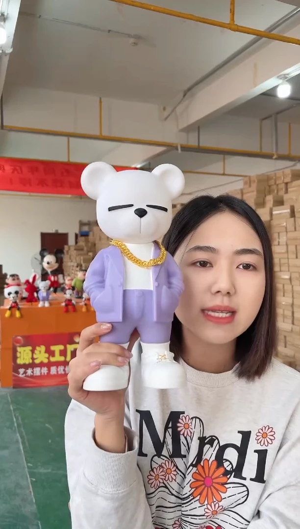 树脂暴富熊+项链