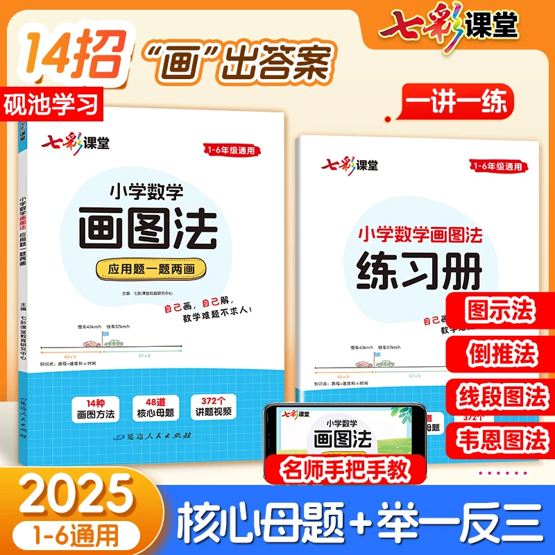 小学数学画图法【买一送一】1-6年级通用数学母题应用题思维练习书