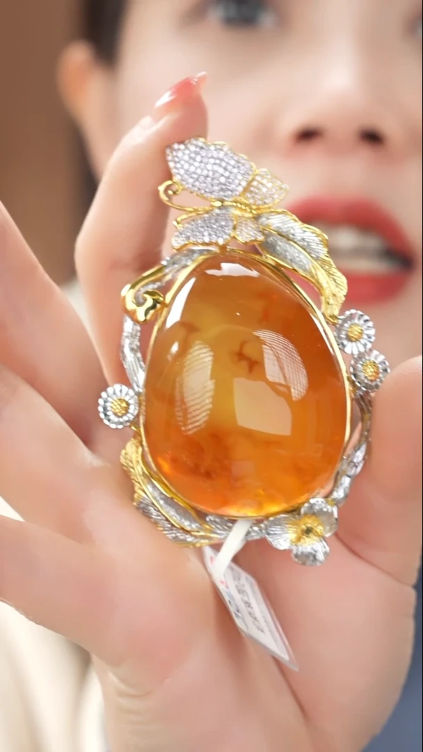 琥珀吊坠(不含链)未镶嵌特色蜜蜡吊坠