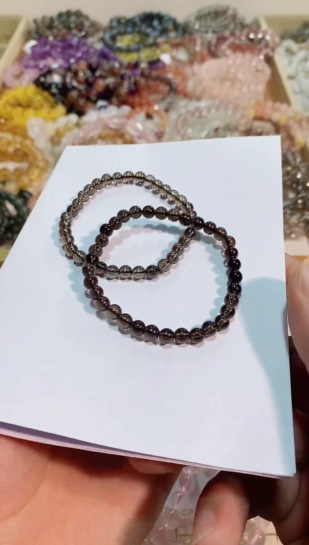 【闪购商品】水晶手链未镶嵌茶水晶（多样性发其一）