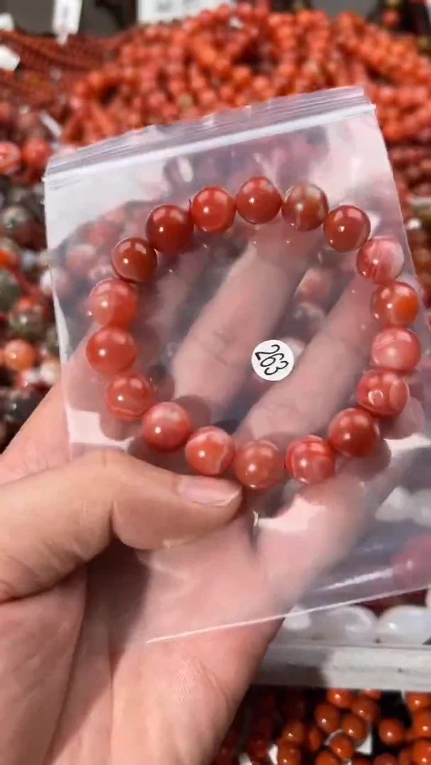 南红玛瑙手串未镶嵌11