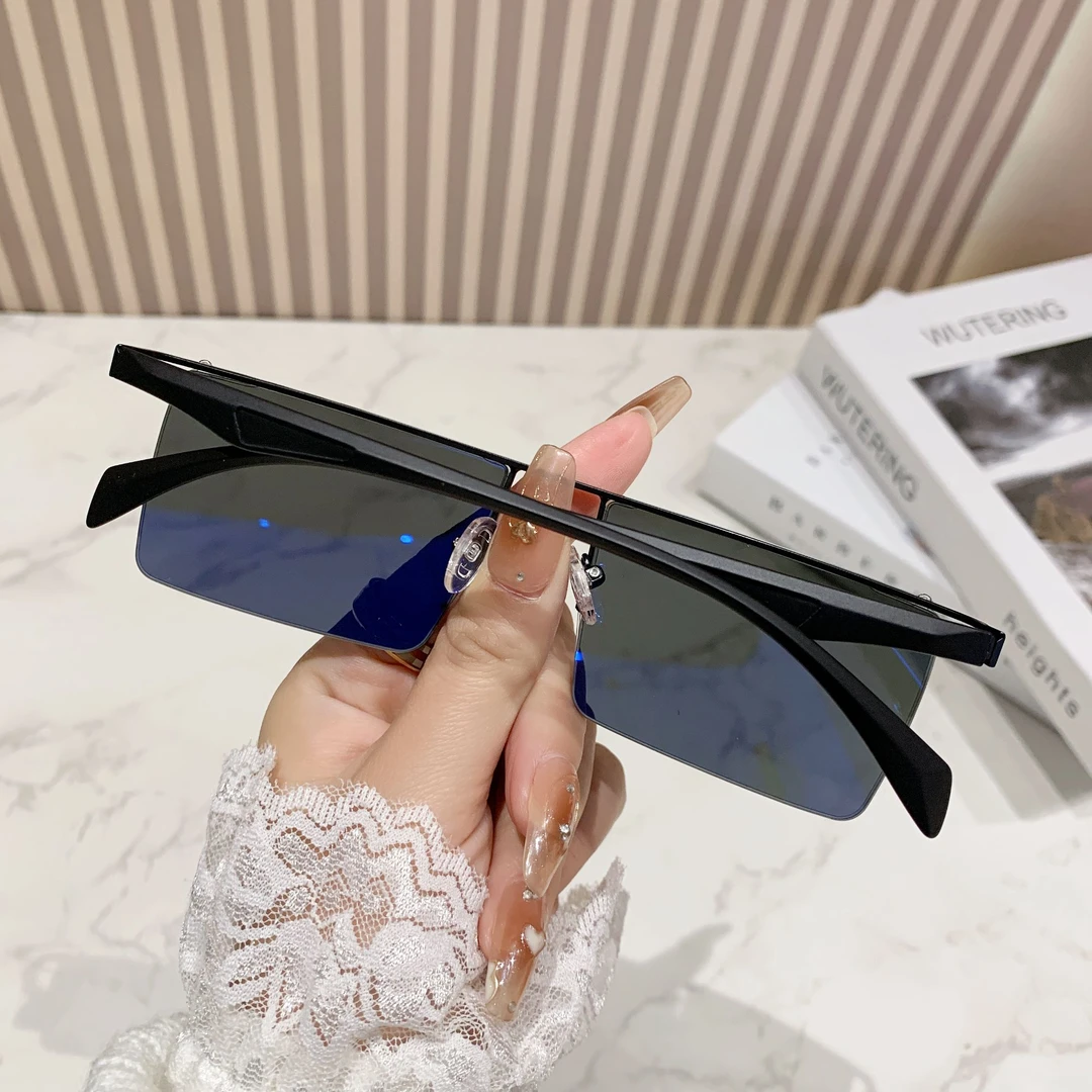 墨镜潮流高级感ins韩版方框大脸太阳镜开车男生专用偏光太阳眼镜