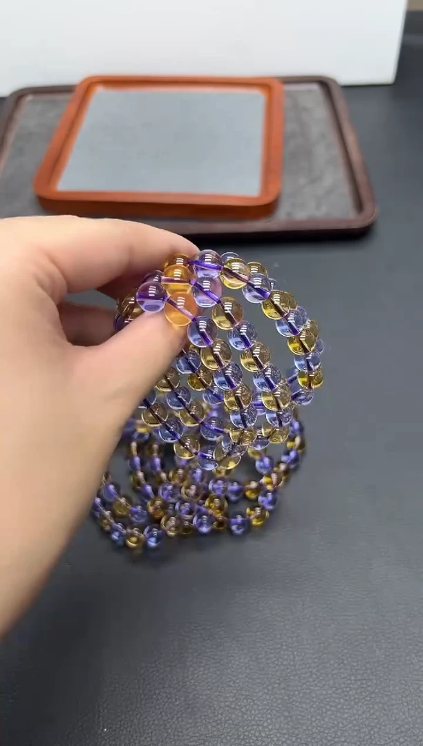 未镶嵌手串水晶玻利维亚紫黄晶