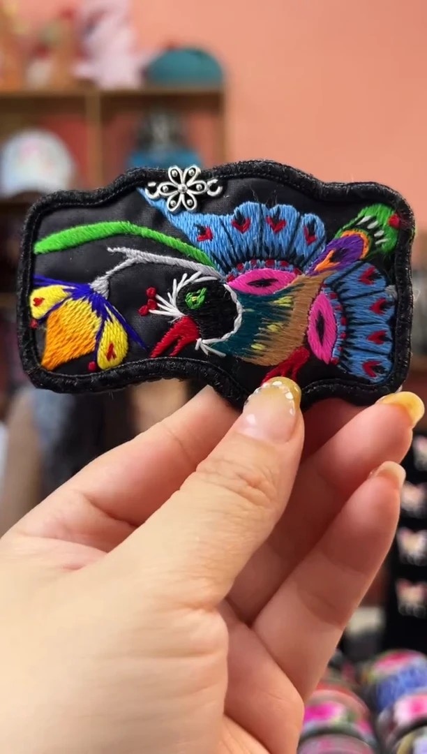 织绣艺枝独绣老绣饰品40