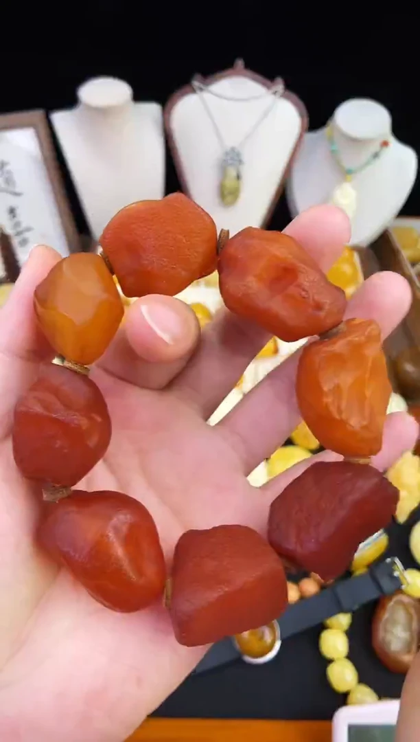 琥珀未镶嵌珠宝奇石柒月