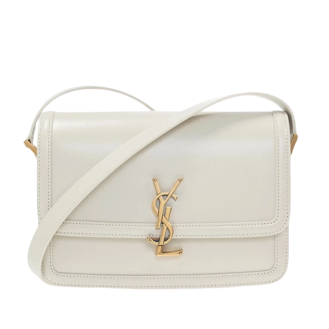 99新 YSL/圣罗兰 ｜白色solferino box中号豆腐包斜挎包