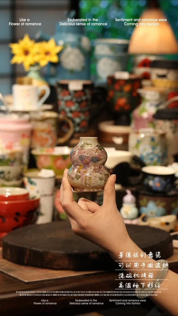 陶瓷景德镇高温釉下彩手工手绘款式@A1223@