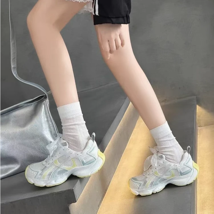 2025新款夏季网面老爹鞋女网红时尚百搭透气厚底休闲鞋611