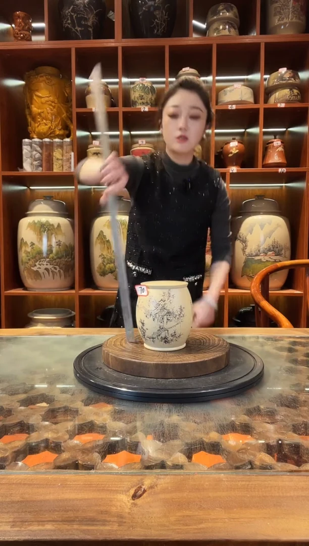 罐李旭泽作品白泥小茶罐@70