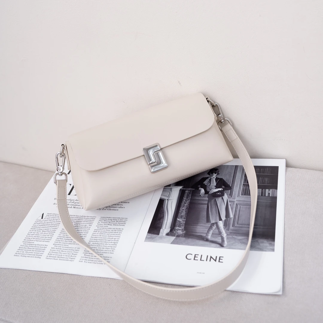 【尚恩CC】J-6129-奶白-轻奢百搭手提腋下新款斜跨女包