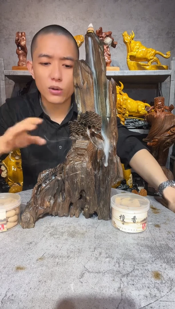 金丝楠 金丝楠木精工雕刻摆件