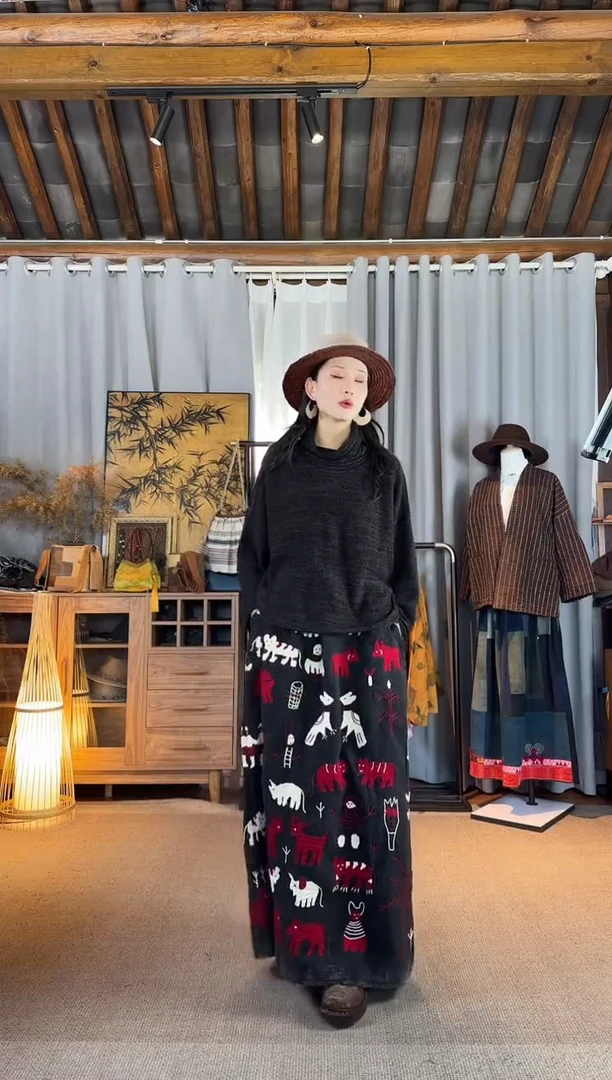 设计师款黑灰洗纱毛衣