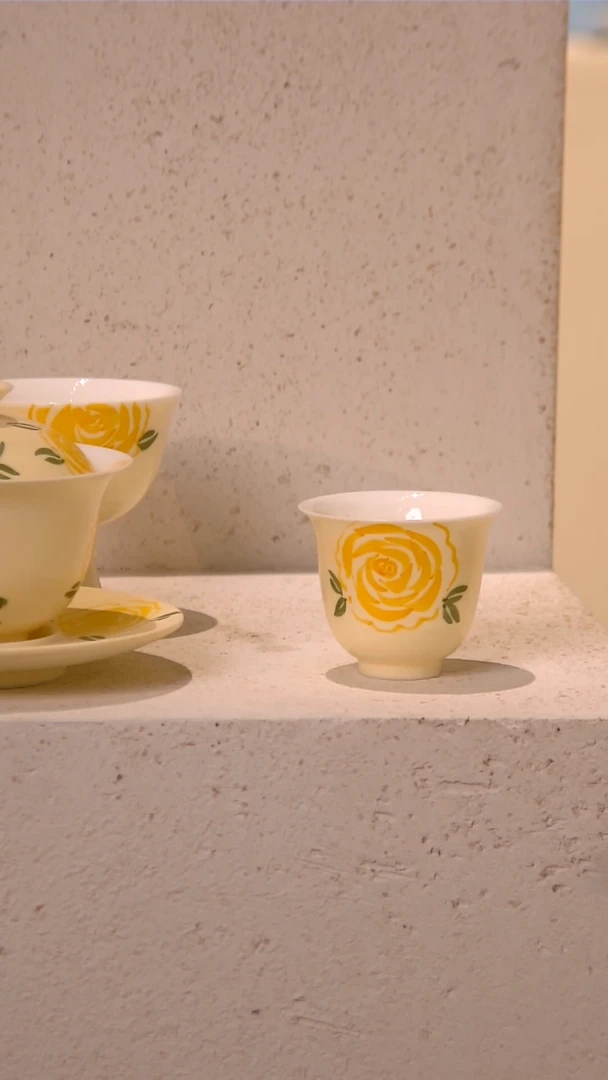 栀黄-浮绘蔷吹-舍予茶杯