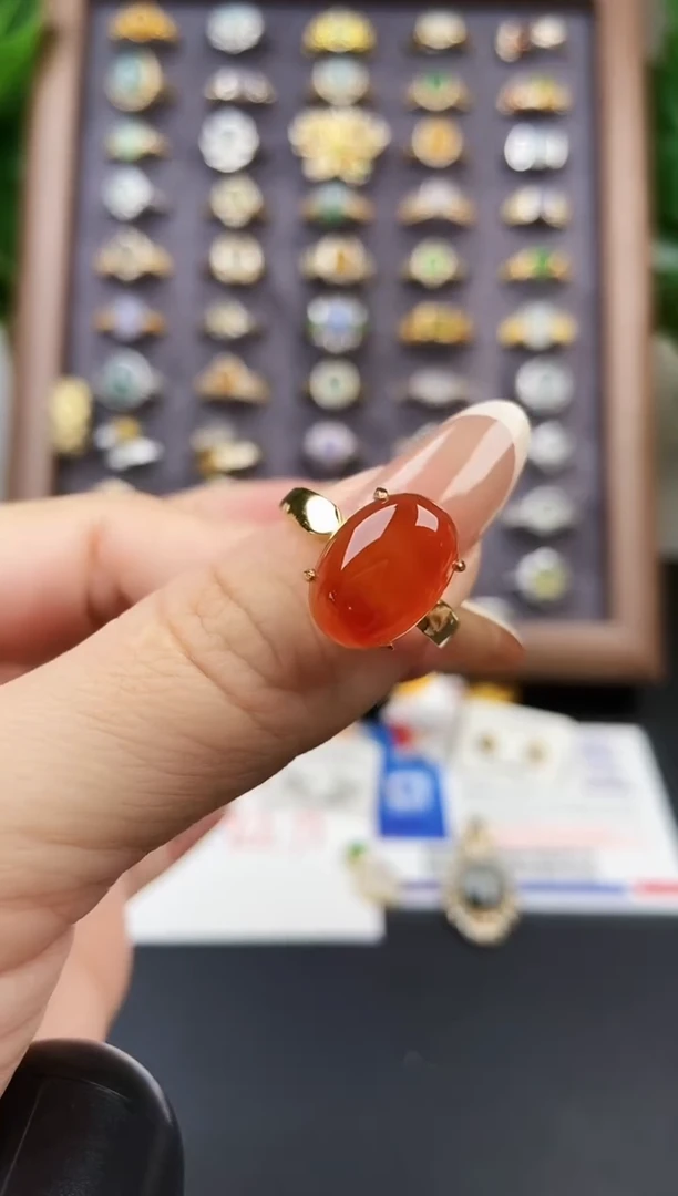 银S925镶嵌戒指玛瑙/玉髓21