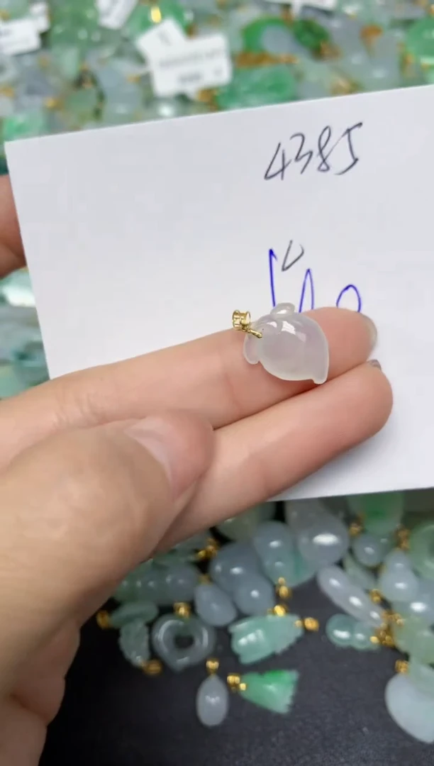 【闪购商品】翡翠颈饰18K金镶嵌天然翡翠A货