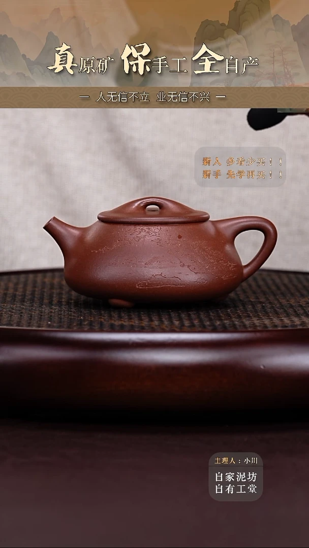茶壶紫砂大水潭底槽清满瓢