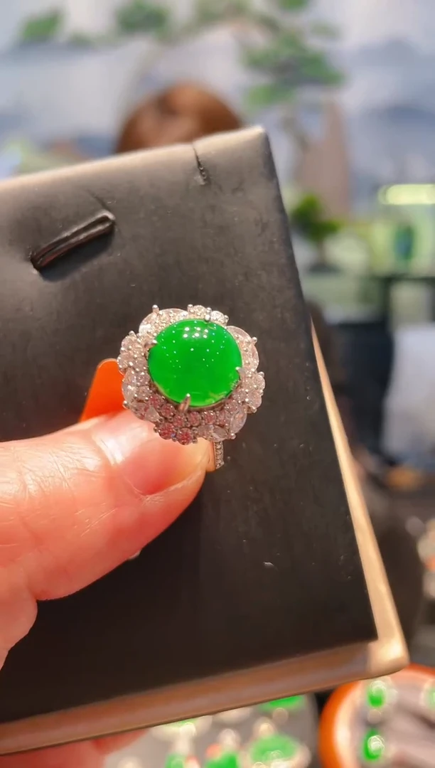 翡翠银S925镶嵌颈饰翡翠A10