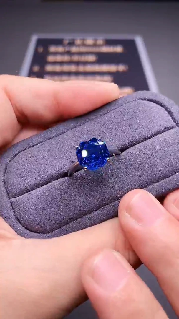 银S925镶嵌戒指托帕石...