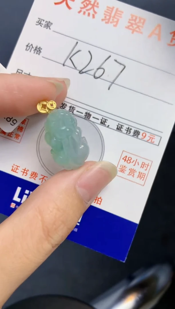 颈饰未镶嵌翡翠天然缅甸A货翡翠百元以上9元证书费自理