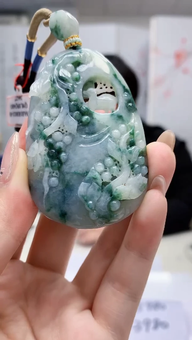 【闪购商品】定制翡翠未镶嵌5060jw-毛货挂件20