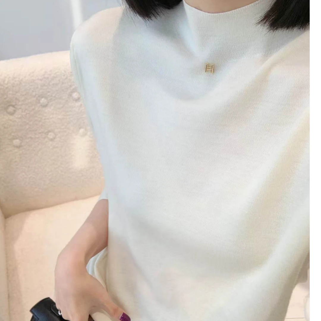 【H家—高端面料】德国扬子纱100%极细美丽诺半高领H家打底837