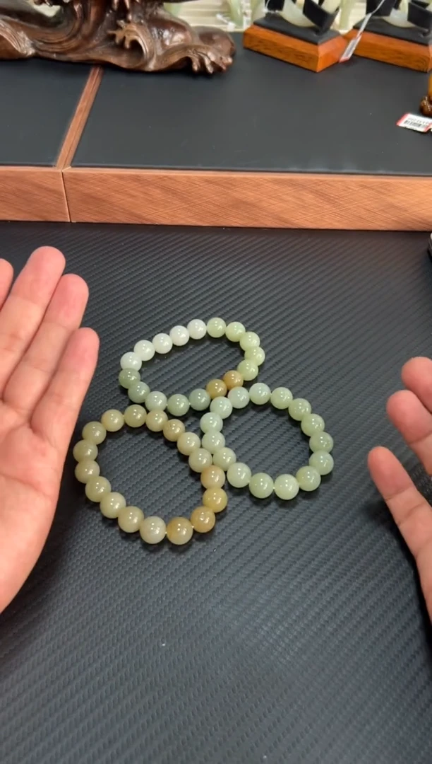 手串未镶嵌和田玉且末微色差近矿卡12多样性发货拍一发一