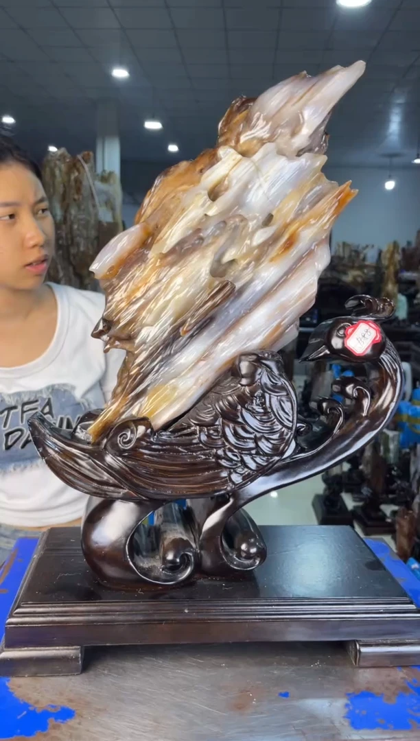 未镶嵌摆件硅化玉51