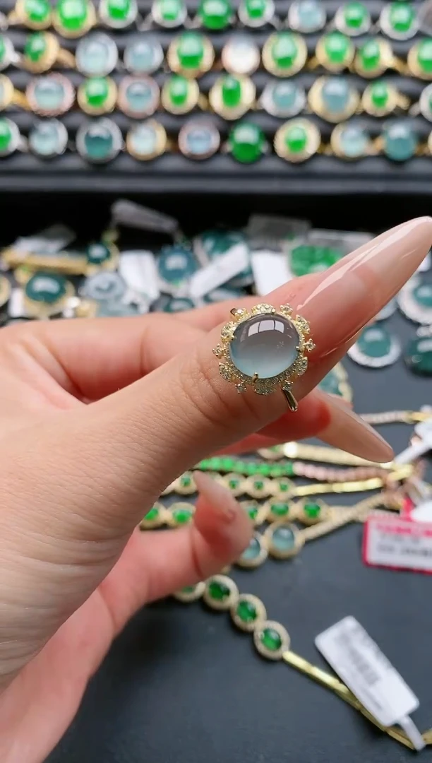 【闪购商品】翡翠戒指银S925镶嵌11111111