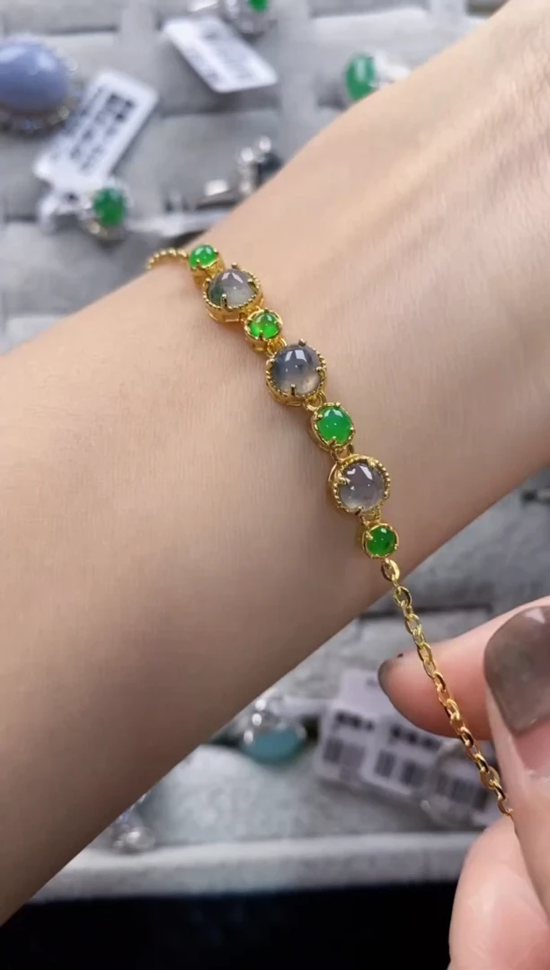 翡翠戒指银S925镶嵌444----6