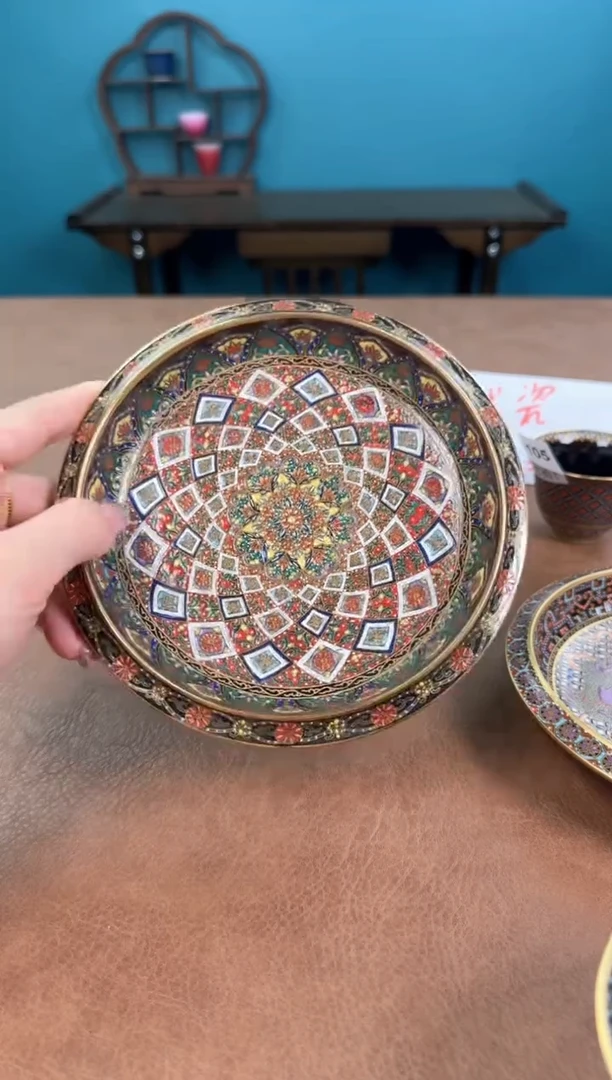 夜*景德镇珐琅彩微瑕壶承！