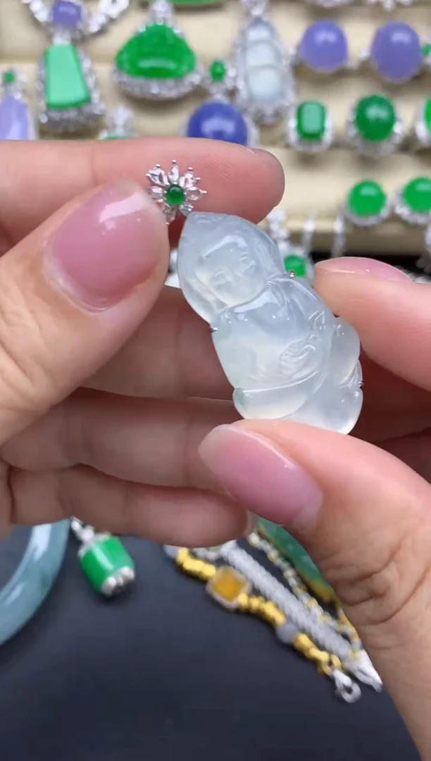 【闪购商品】翡翠颈饰18K金镶嵌579-中国好珍宝