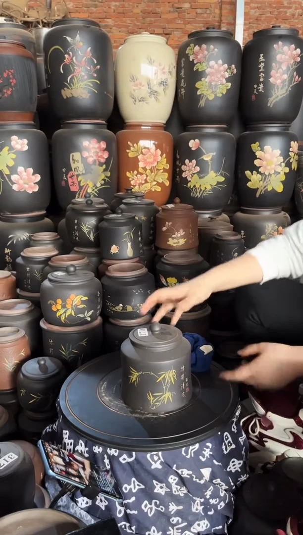 【闪购商品】壶瑕疵茶叶罐 170  小蛮腰彩填