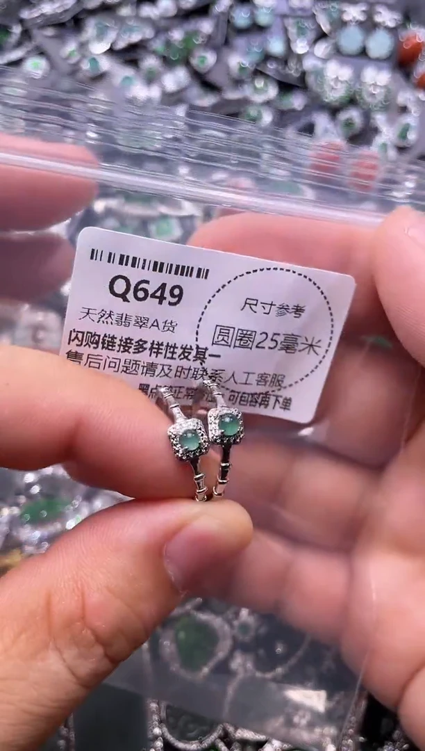 翡翠未镶嵌颈饰Q649戒指
