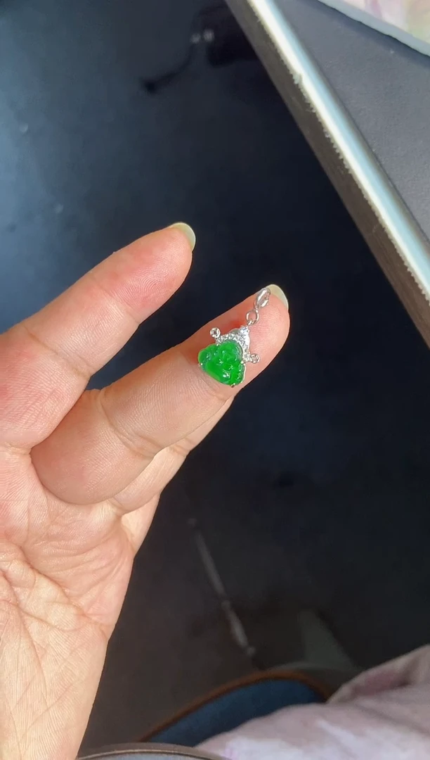 吊坠(不含链)银S925镶嵌翡翠1