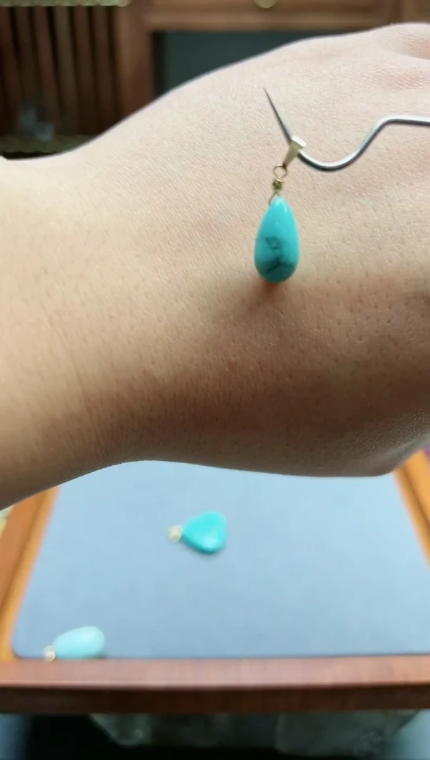 【闪购商品】绿松石吊坠合金松石吊坠*1 QJG赠链