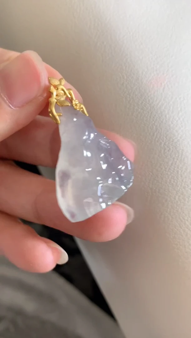 翡翠18K金镶嵌吊坠(不含链)吊坠