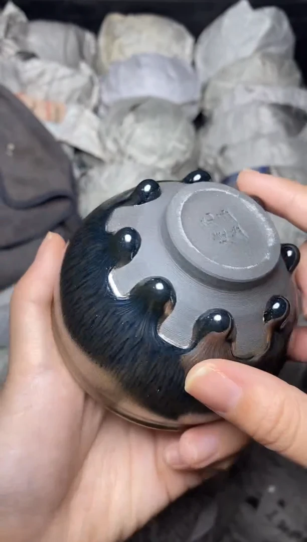 茶盏八方来财 盏三疯建盏茶器