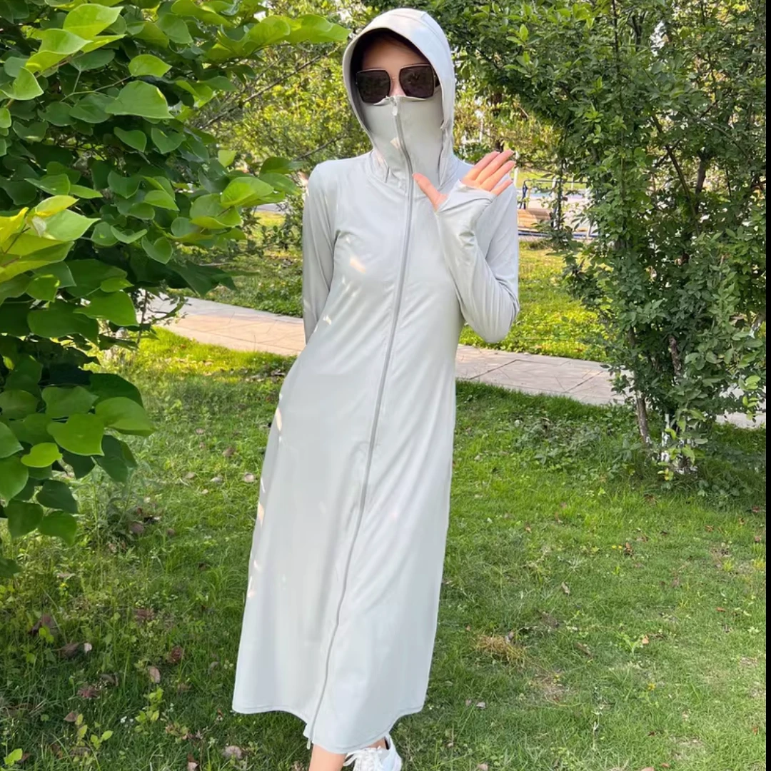 阿呆小茉长款防晒服