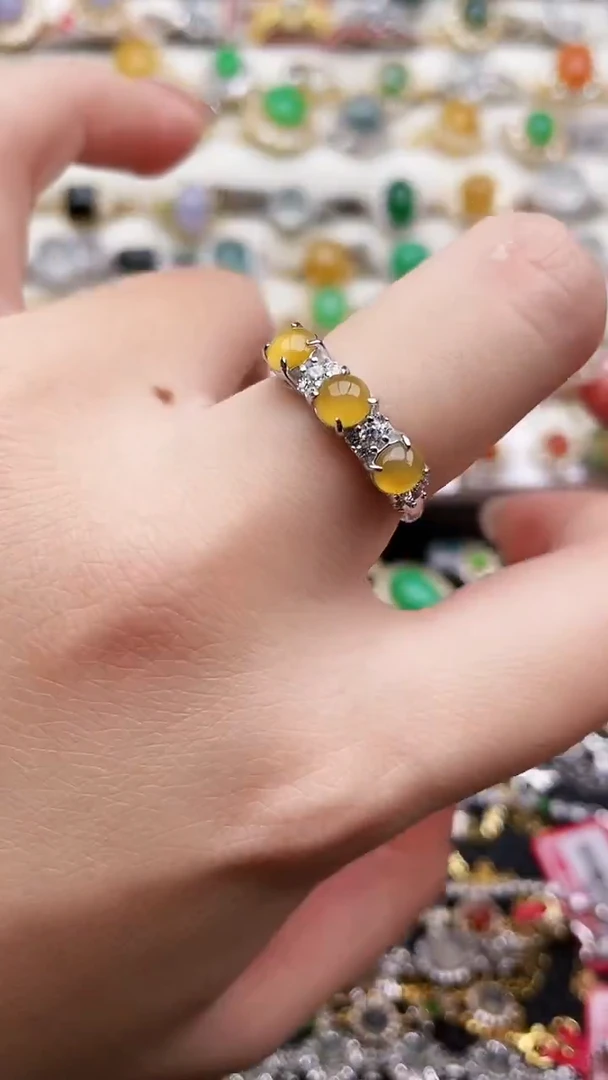 银S925镶嵌戒指翡翠69