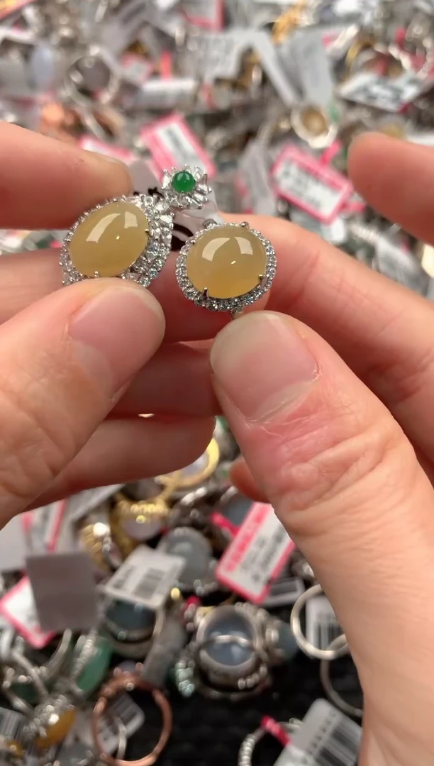 银S925镶嵌戒指翡翠111    8