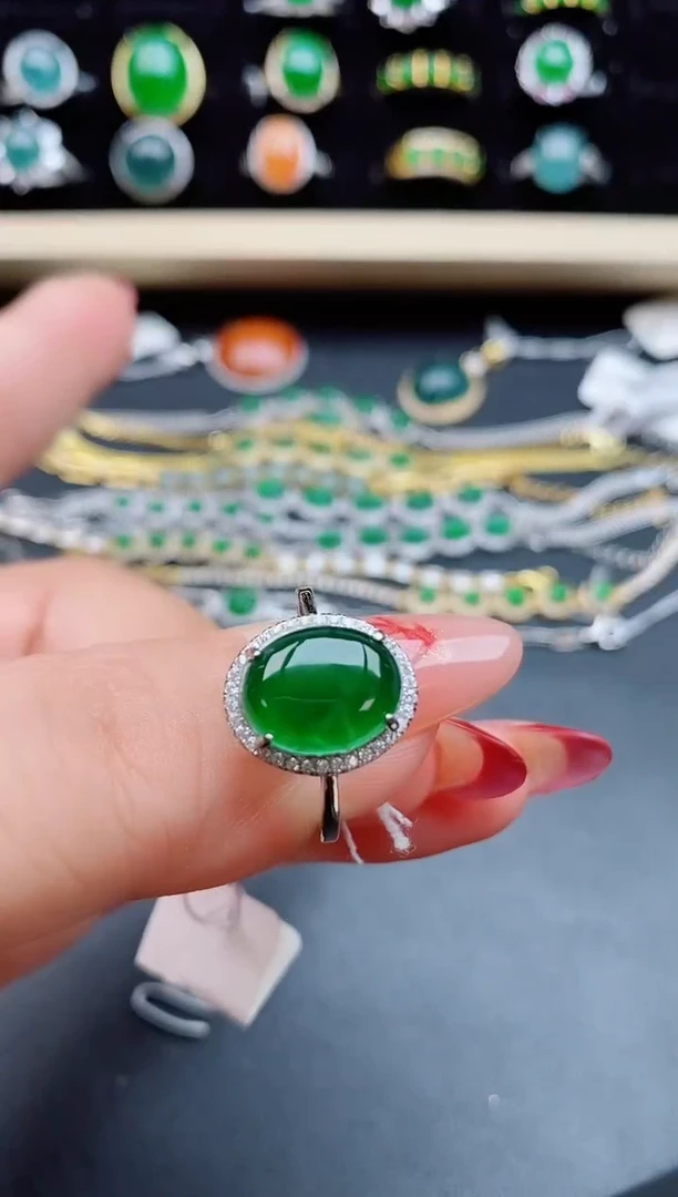 【闪购商品】翡翠戒指银S925镶嵌321321