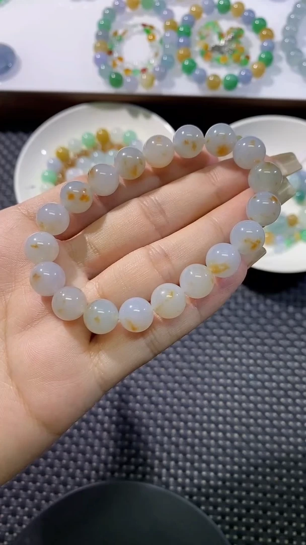 散珠翡翠卡10洒金手串