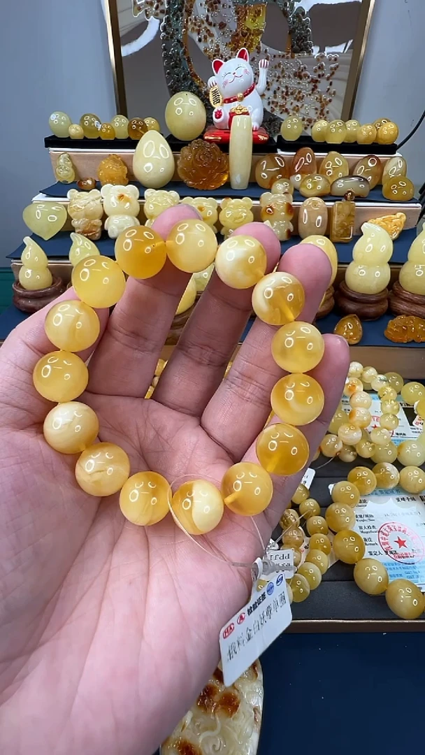 未镶嵌琥珀珠宝奇石p63 俄料金瓷白妖孽单圈 24.1g 14mm