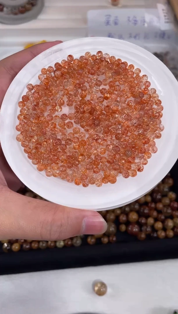 【闪购商品】水晶【W122】金太阳单珠4MM未镶嵌多样性随1颗