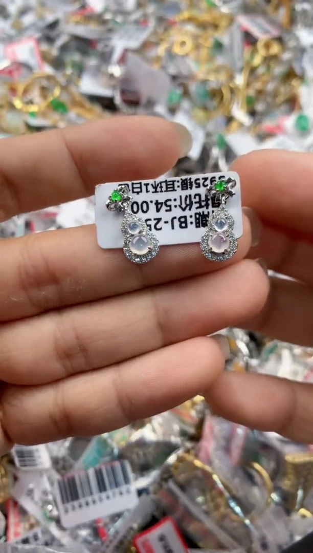 银S925镶嵌戒指翡翠222----7