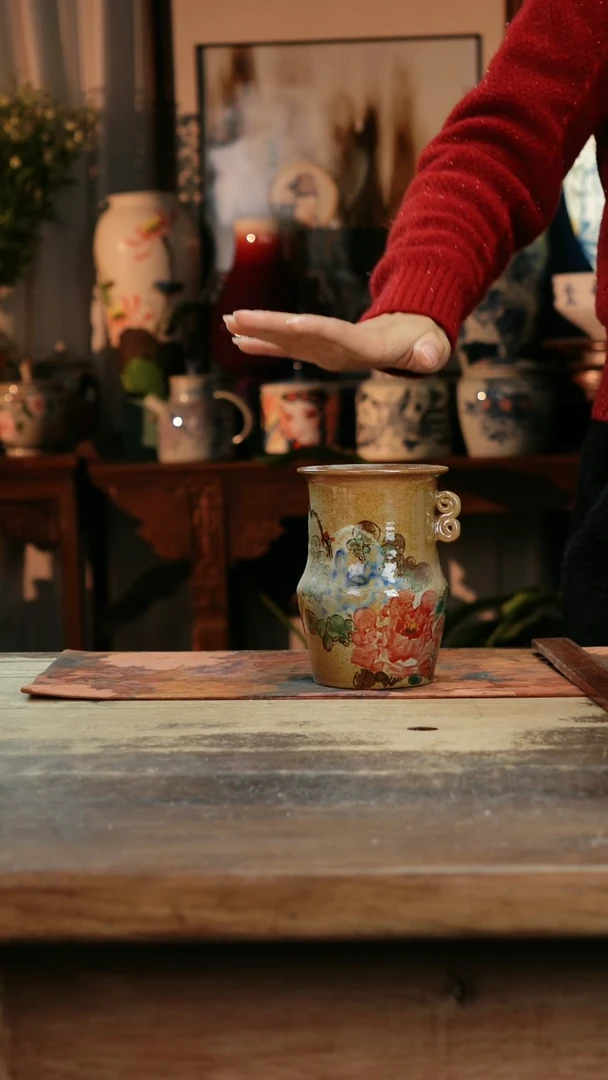 【闪购商品】瓷片景德镇纯手工釉下彩精品花瓶