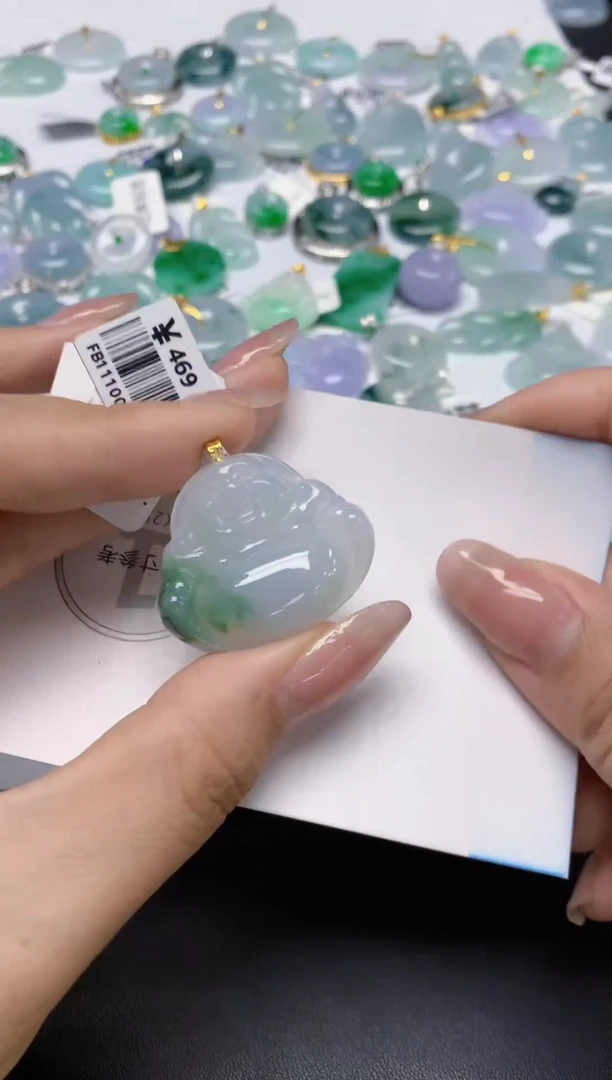 颈饰未镶嵌翡翠天然缅甸a货翡翠百元以上9元证书费自理