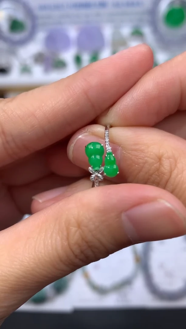 【闪购商品】定制翡翠18K金镶嵌模式推广期24小时鉴赏期