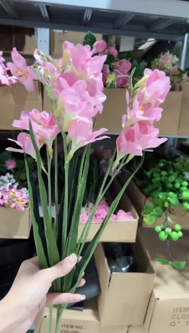 3枝粉色手感保湿小苍兰